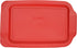 Pyrex BASICS 3 Red Lid Bundle - (1) 222-PC 2qt, (1) 232-PC 2qt and (1) 233-PC 3qt - Made in the USA...